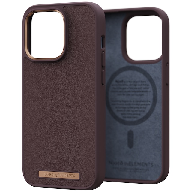 NJORD byELEMENTS iPhone 14 Pro Leather MagSafe deksel (brun)