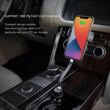 NÖRDIC kort flatkabel 14cm USB-C til lynrask lading PD18W brikkesett C94