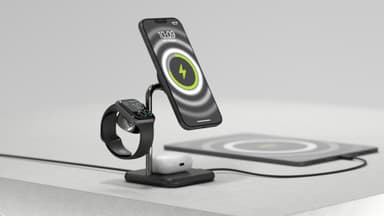 Zens 4-i-1 magnetisk trådløs ladestasjon (sort)