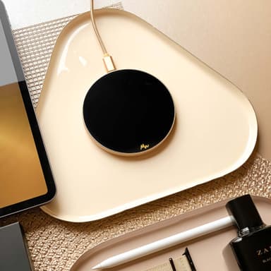 Marie Wolt trådløs lader - Piano Black/Gold