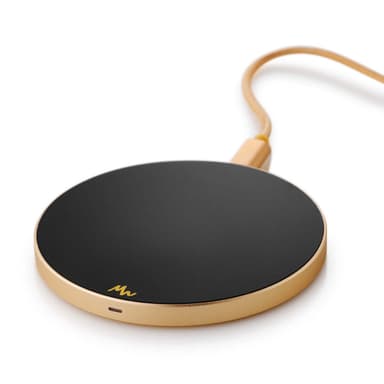 Marie Wolt trådløs lader - Piano Black/Gold
