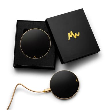 Marie Wolt trådløs lader - Piano Black/Gold