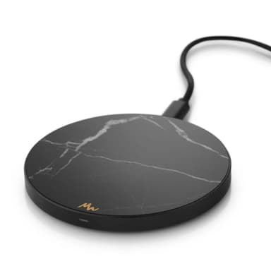 Marie Wolt trådløs lader - Black Marble/Black