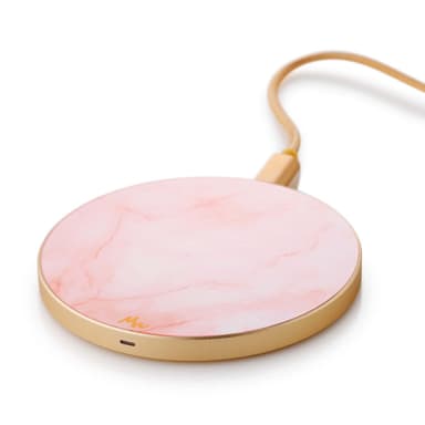 Marie Wolt trådløs lader - Pink Marble/Gold