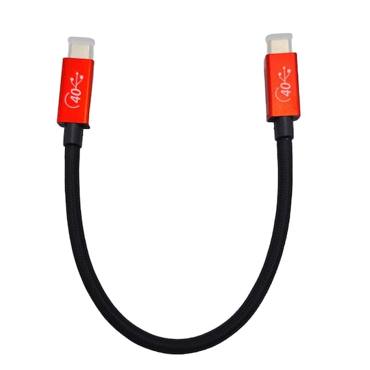 NÖRDIC USB4-kabel 50 cm 40 Gbps data 8K video PD 100W kompatibel med Thunderbolt 3