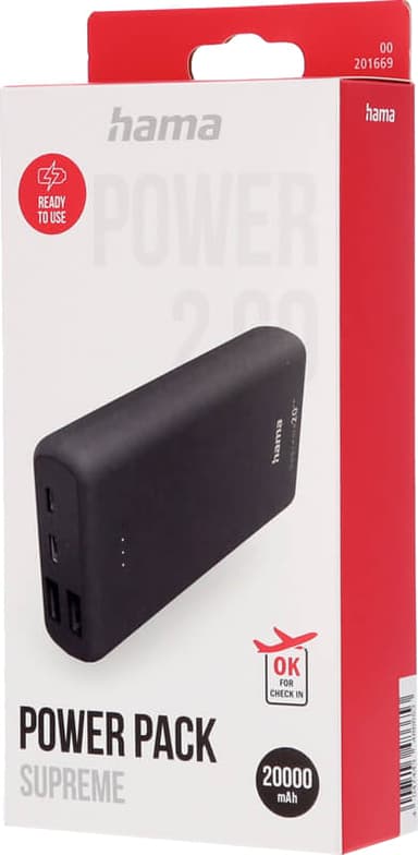 Hama Supreme 20HD 20000mAh powerbank - Elkjøp