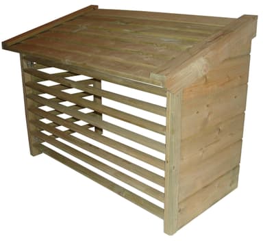 VarmePumpeHus beskyttelseshus i tre til varmepumpe C001