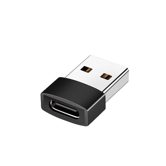 TYPE-C hunn til USB A 2.0 hannadapter Sort