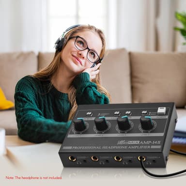 NÖRDIC 4-kanals hodetelefonforsterker 6,3 mm og 3,5 mm MICROAMP AMP-I4II