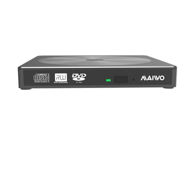 Maiwo Slim ekstern USB DVD/CD-spiller både USB-C og USB-A Ekstern optisk stasjon