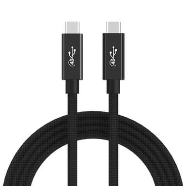 NÖRDIC USB4-kabel 2,5 m 40 Gbps data 8K video PD 100W kompatibel med Thunderbolt 3