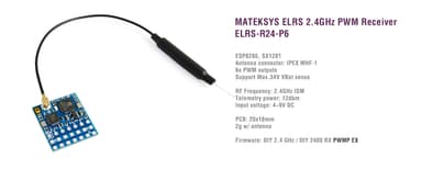Mateksys ELRS-R24-P6 2.4GHz PWM Receiver