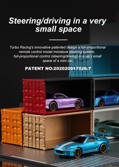 Turbo Racing DRIFT C63 1/76 Blue - RTR