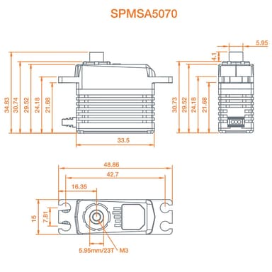 Spektrum A5070 Mini Digital HV Servo 13.7kg/0.07s