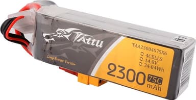 4s  2300mAh - 75C - Gens Ace Tattu XT60