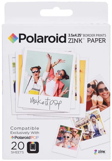 Polaroid fotopapir ZINK Zero-Ink 3" x 4" (20-pakning)