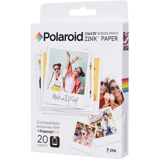 Polaroid fotopapir ZINK Zero-Ink 3" x 4" (20-pakning)
