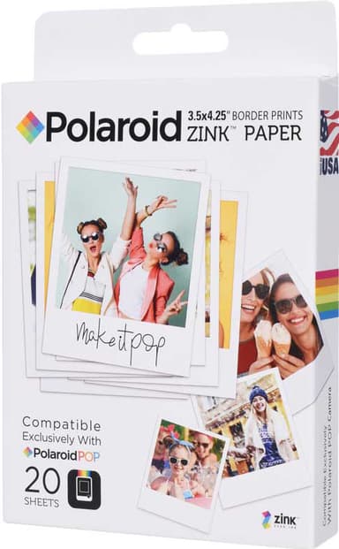 Polaroid fotopapir ZINK Zero-Ink 3" x 4" (20-pakning)