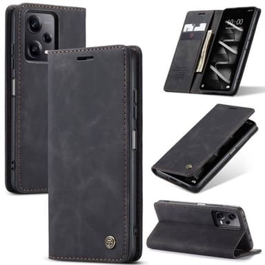 CaseMe Smart Magnet Flipdeksel Xiaomi Redmi Note 12 Pro 5G - Sort