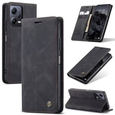 CaseMe Smart Magnet Flipdeksel Xiaomi Redmi Note 12 5G - Sort
