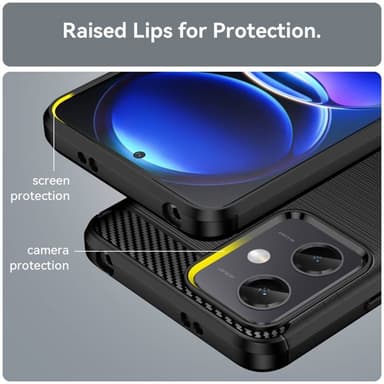 Børstet silikondeksel Xiaomi Redmi Note 12 5G - Svart