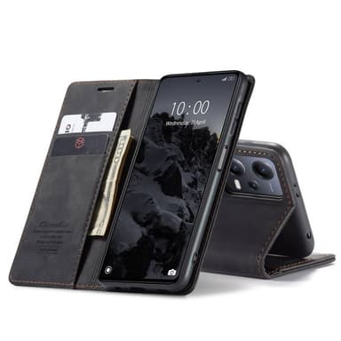 CaseMe Smart Magnet Flipdeksel Xiaomi Redmi Note 12 5G - Sort