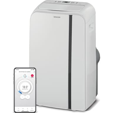 Mobilt klimaanlegg. 47 m2, 12 000 BTU/t med Wi-Fi-funksjoner