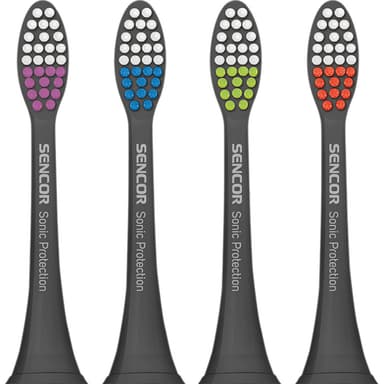 SENCOR Tannbørster 4-Pack Sonic Protection Svart Refill