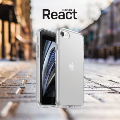 iPhone 7/8/SE 2020 Deksel React Transparent Klar