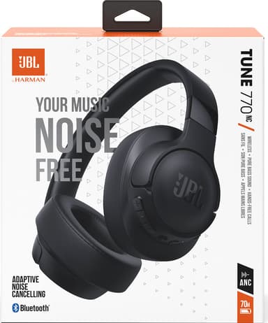 JBL Tune 770NC trådløse around-ear hodetelefoner (sort)
