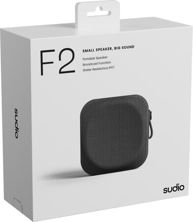 Sudio F2 bærbar høyttaler (sort)