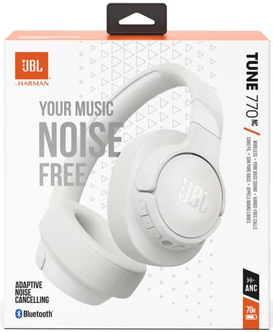 JBL Tune 770NC trådløse around-ear hodetelefoner (hvit)
