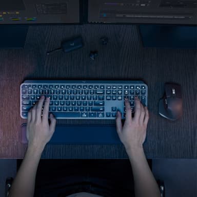 Logitech MX Keys S pakke med trådløs mus og tastatur (grafitt)