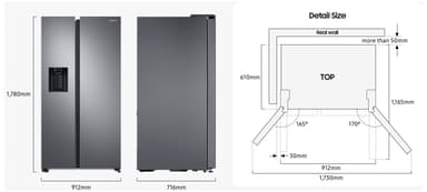 Samsung side by side kombiskap RS68CG883ES9EF