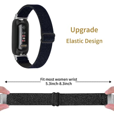 INF Klokkebånd i nylon Sort Fitbit Inspire 3