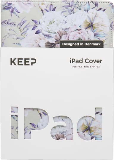Keep iPad 10,2/10,5" nettbrettdeksel (sølv blomst)