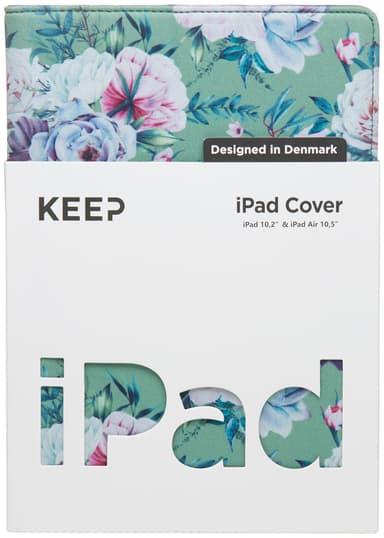 Keep iPad 10,2/10,5" nettbrettdeksel (grønn blomst)