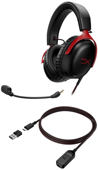HyperX Cloud III gaming headset (sort/rød)
