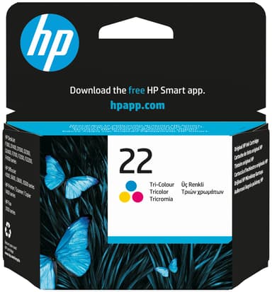 HP blekkpatron 22 Cyan Magenta Gul