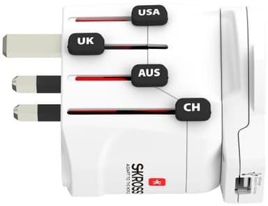 SKross PRO universal reiseadapter med USB 3310026