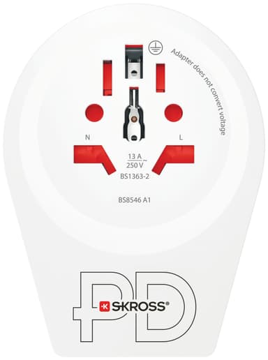 SKross verden til Europa USB-C 20PD reiseadapter 3310227