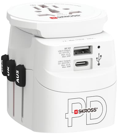 SKross Pro Light USB-A/USB-C 30PD reiseadapter 3310225