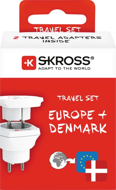 SKross Travel Adapter Combo - World-to-Denmark Earthed