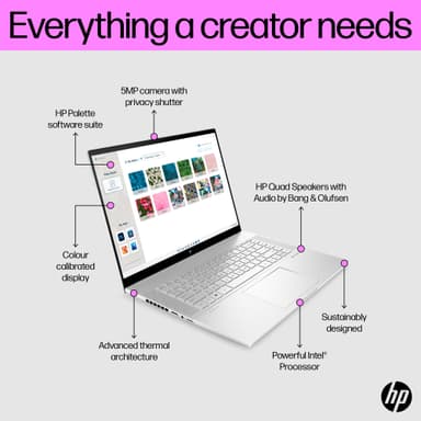HP Envy 16 i7-13/16/1000/4060 bærbar-PC (sølv)