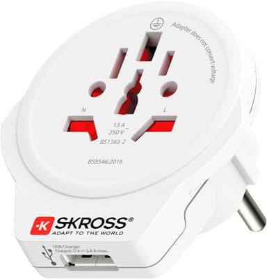 SKross verden til Europa reiseadapter 3310015