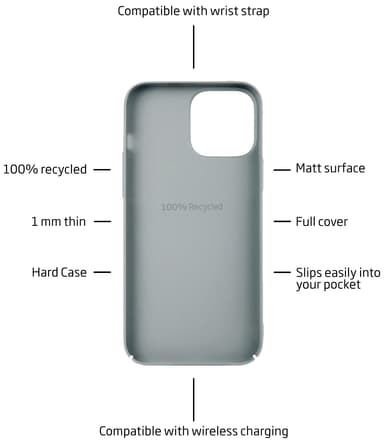Holdit Slim Case iPhone 12/12 Pro deksel (gråbrun)