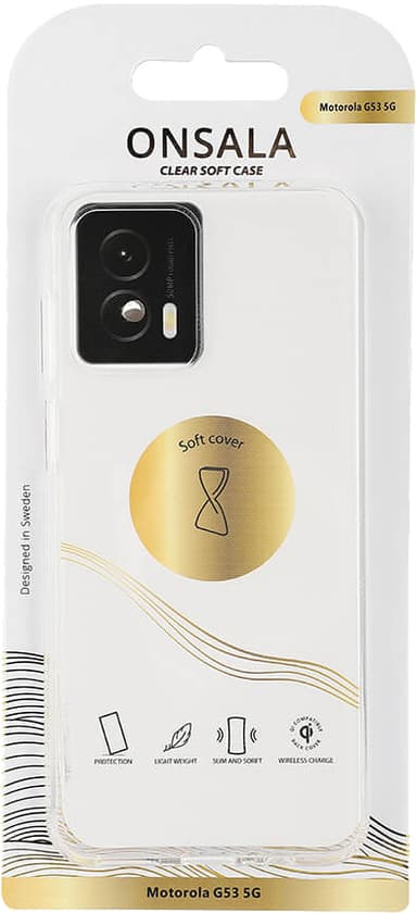 Onsala Motorola G53 5G deksel (gjennomsiktig)