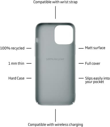 Holdit Slim Case iPhone 14/13 deksel (gråbrun)