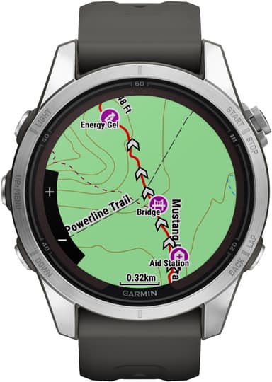 Garmin Fenix 7S Pro Solar smartklokke, 42mm (sølv)