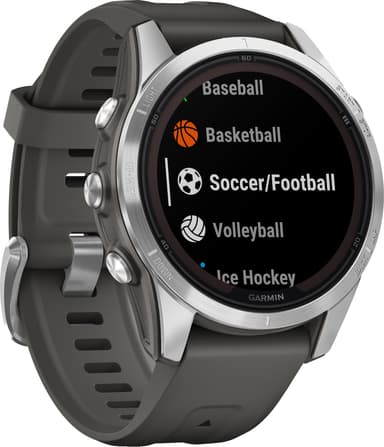 Garmin Fenix 7S Pro Solar smartklokke, 42mm (sølv)
